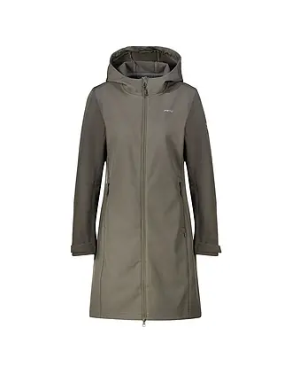 MERU | Damen Winter Softshellmanten Touloluse Hoodie | grau